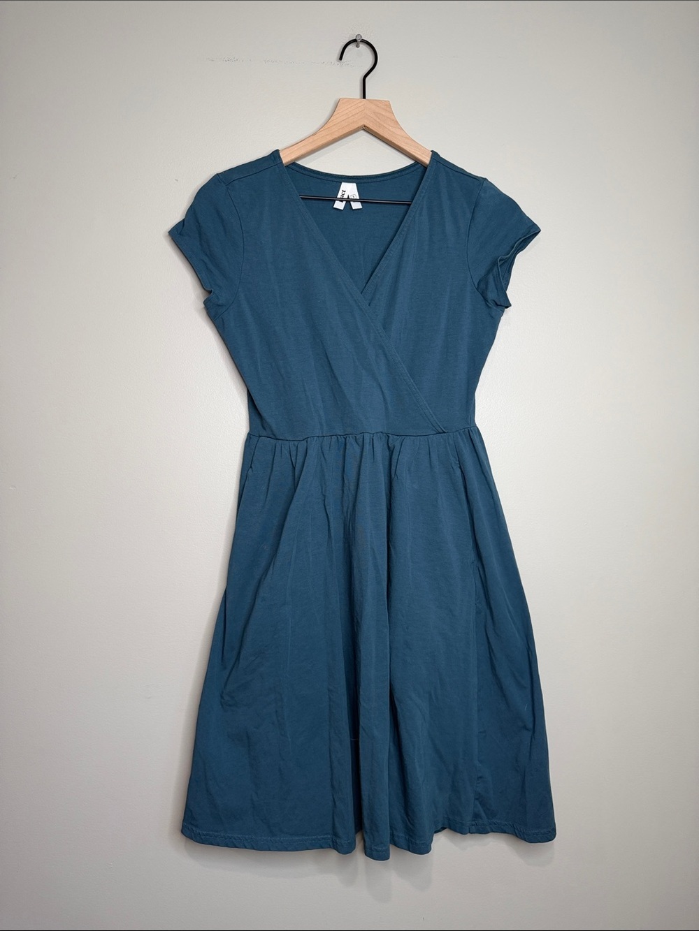 Pact Fit & Flare Crossover Dress Small
